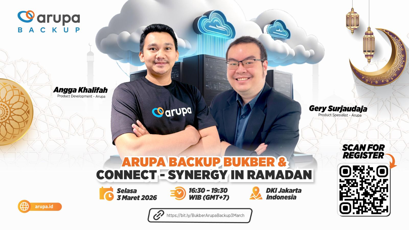 Arupa backup bukber & connect, synergy in Ramadan webinar. Selasa 3 maret 2026.