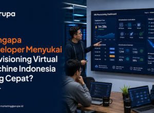 Ilustrasi provisioning Virtual Machine Indonesia dengan proses deployment cepat dan otomatis