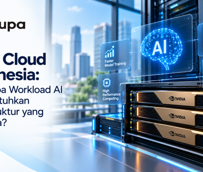 Ilustrasi GPU Cloud Indonesia untuk menjalankan workload AI, machine learning, dan inference